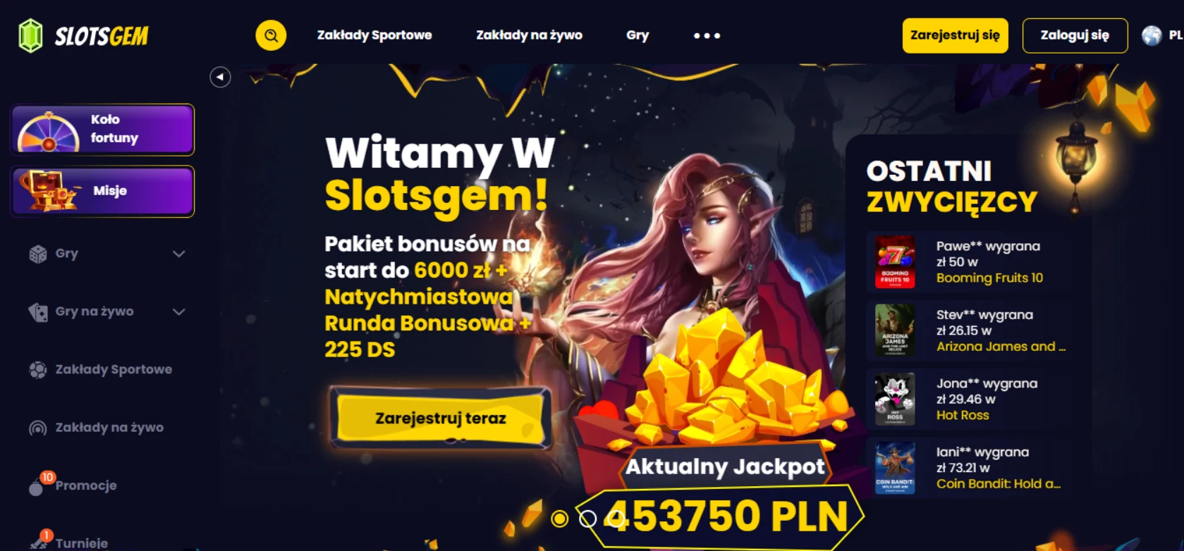 SlotsGem Casino Screen