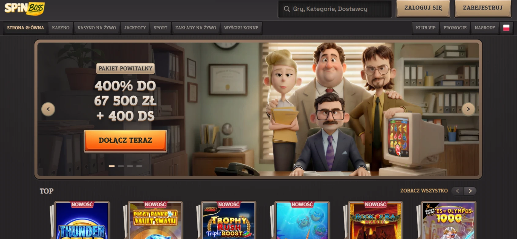 SpinBoss Casino Screen